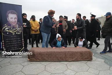 تشییع پیکر شهرام عبدلی در حرم مطهر رضوی