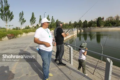 جشنواره ماهیگیری در رود پارک مشهد