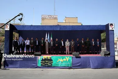 رژه ناوگان خودرویی آتش نشانی مشهد