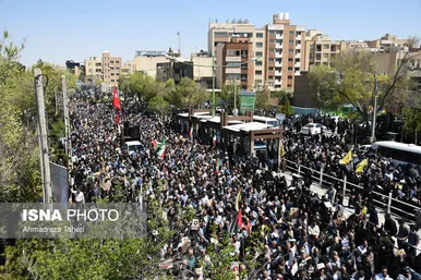 تشییع باشکوه پیکر سردار شهید زاهدی در اصفهان