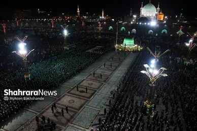 مراسم خطبه خوانی شب عاشورا در حرم مطهر رضوی‎‎‎‎