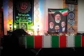 ویدئو | اولین تصاویر از تابوت حامل شهید رئیسی و شهید موسوی