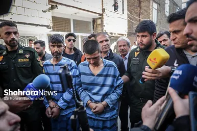 گزارش تصویری | بازسازی صحنه جرم زورگیری موبایل با ساطور از دو نوجوان مشهدی