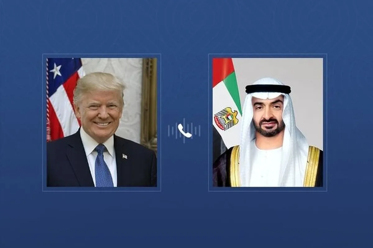 گفت‌وگوی تلفنی رئیس امارات با دونالد ترامپ درباره تحولات منطقه