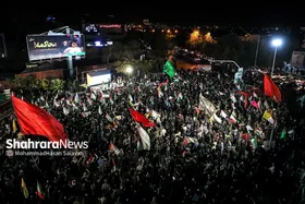 اجتماع مردمی &laquo;این المنتقم&raquo; در میدان فلسطین مشهد