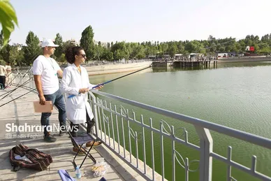جشنواره ماهیگیری در رود پارک مشهد