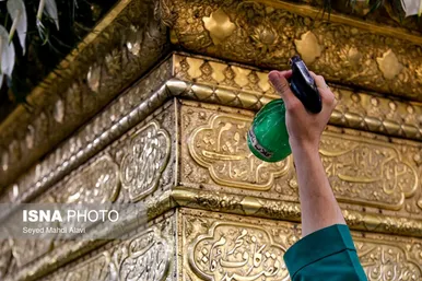 گزارش تصویری | گل آرایی ضریح حضرت معصومه (س) به مناسبت سالروز ورود ایشان به قم