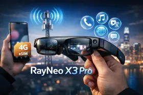 وقتی عینک جای گوشی را می&zwnj;گیرد؛ RayNeo X۳ Pro با eSIM و ۴G معرفی شد