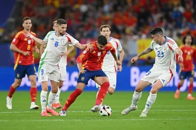 عکس‌هایی از بازی تیم‌های ایتالیا و اسپانیا در یورو۲۰۲۴