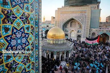 اجتماع همبستگی با جبهه مقاومت فلسطین در صحن قدس حرم مطهر رضوی