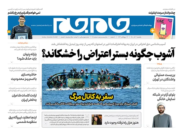 صفحه نخست روزنامه‌های کشور - یکشنبه ۷ آذر ۱۴۰۰