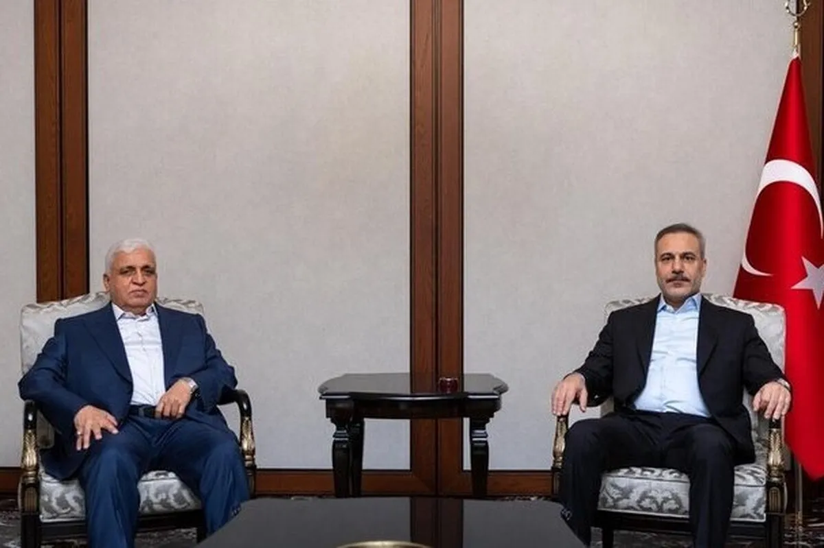 دیدار رئیس سازمان الحشد الشعبی عراق با وزیر خارجه ترکیه