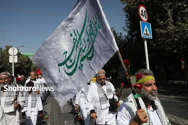 مراسم استقبال کاروان پیاده انصار الحسین (ع)