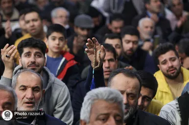 مراسم وداع با پیکر شهید سیدداوود بی‌طرف در حرم مطهر رضوی (ع)