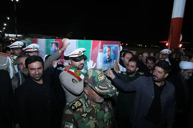 استقبال از پیکر شهید امیر عبدالهیان در مشهد
