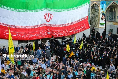اجتماع همبستگی با جبهه مقاومت فلسطین در صحن قدس حرم مطهر رضوی