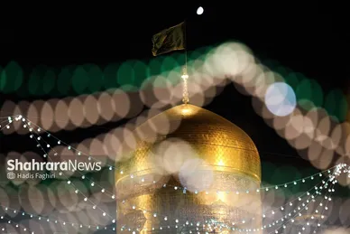 گزارش تصویری | چراغانی حرم مطهر رضوی