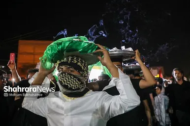 آیین سینی گردانی حضرت قاسم علیه السلام در شب هشتم محرم