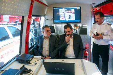 رژه ناوگان خودرویی آتش نشانی مشهد