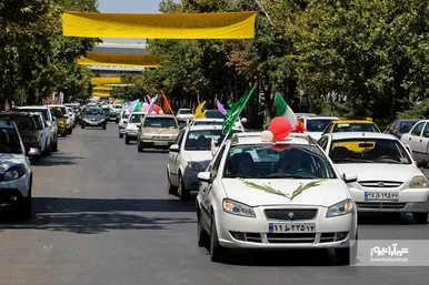 کارناوال خودرویی به مناسبت عید سعید غدیر خم در مشهد