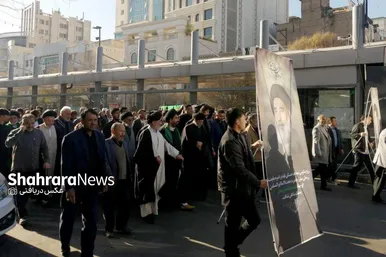 مراسم تشییع پیکر حجت‌الاسلام هادی از چهره‌های جهادی افغانستانی در مشهد