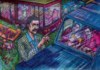 سیروس مقدم و نقاشی‌هایی از «پایتخت۷»
