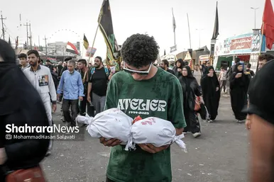 گزارش تصویری | در مسیر کربلا، به یاد کودکان غزه