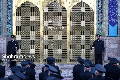 گزارش تصویری | آیین بدرقه کاروان‌های زیر سایه خورشید در حرم مطهر رضوی