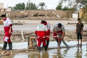امدادرسانی هلال احمر به بیش از ۲۰۰ نفر متاثر از سیل و آبگرفتگی