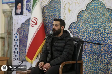 مراسم وداع با پیکر شهید سیدداوود بی‌طرف در حرم مطهر رضوی (ع)