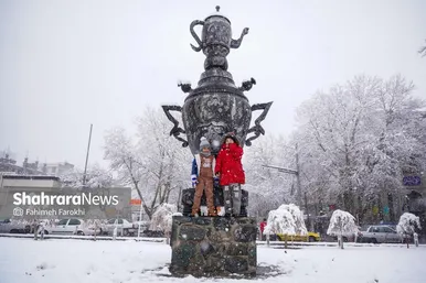 گزارش تصویری | بارش زیبای برف در مشهد