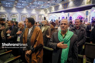گزارش تصویری | آیین افتتاحیه بیست‌ودومین اجلاس بین‌المللی پیرغلامان حسینی در حرم مطهر رضوی