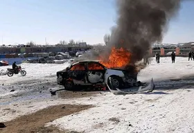 ویدئو| انفجار رعب&zwnj;آور مواد محترقه در تصادف موتور و ماشین