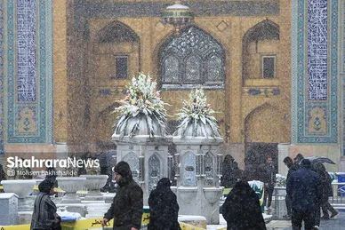 گزارش تصویری | یک روز برفی در حرم مطهر امام رضا(ع) - ۲۱ بهمن ۱۴۰۳