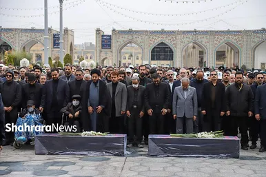 گزارش تصویری | مراسم تشییع پیکر همسر و فرزند معاون رئیس‌جمهور در مشهد