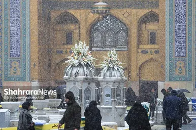 گزارش تصویری | یک روز برفی در حرم مطهر امام رضا(ع) - ۲۱ بهمن ۱۴۰۳