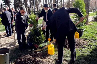 کاشت درخت صلح و دوستی با حضور نمایندگان کشورهای همسایه در مشهد