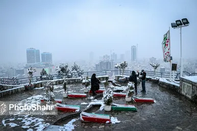 بارش اولین برف پاییزی در مشهدمقدس