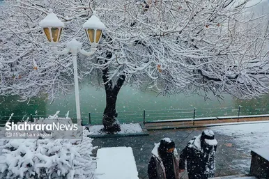 بارش برف در مشهد
