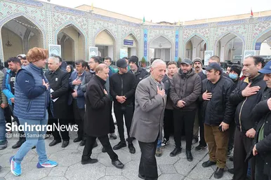 تشییع پیکر شهرام عبدلی در حرم مطهر رضوی