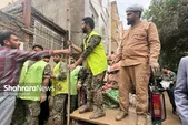 امدادرسانی به خانواده‌های سیل‌زده در خیابان سپاه منطقه سیدی مشهد ادامه دارد (۲۷ اردیبهشت ۱۴۰۳) + فیلم و عکس