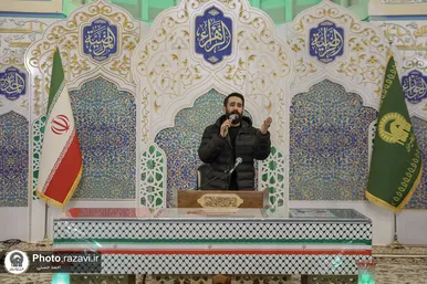 مراسم وداع با پیکر شهید سیدداوود بی‌طرف در حرم مطهر رضوی (ع)