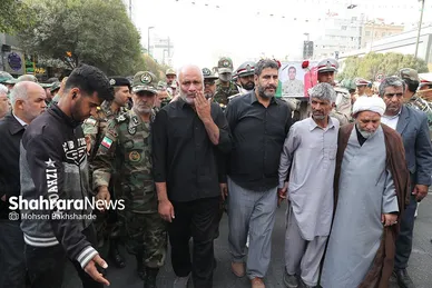 مراسم تشییع پیکر مطهر سرباز شهید «احمد لطفی» در مشهد