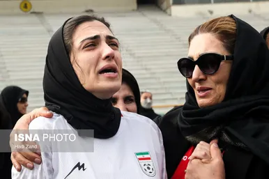 پیکر ملیکا محمدی به استادیوم آزادی رفت