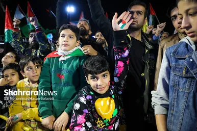 اجتماع مردمی «این المنتقم» در میدان فلسطین مشهد