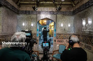 گزارش تصویری | پشت صحنه ویژه برنامه های سحر ماه رمضان تلویزیون در حرم مطهر رضوی