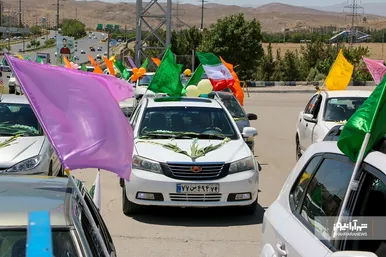 کارناوال خودرویی به مناسبت عید سعید غدیر خم در مشهد