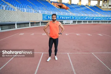 تمرینات سریعترین مرد ایران در مشهد