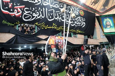 مراسم عزاداری روز دوازدهم محرم در حسینیه کرمانی‌های مشهد