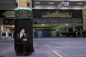 عزاداری رهبر معظم انقلاب با رعایت اصول بهداشتی+تصاویر